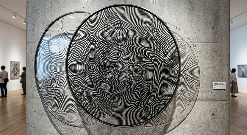 モアレを利用したアート作品