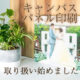 【新商品】キャンバスパネル印刷の取り扱い始めました。